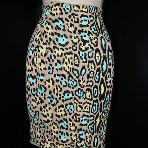 BCBG LUCINE LEOPARD PRINT PENCIL SKIR